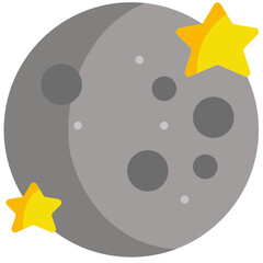 full moon flat icon