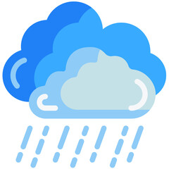 rain flat icon