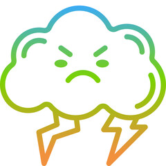 thunder gradient icon