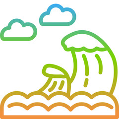 wave gradient icon