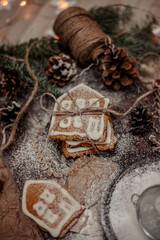 christmas cookies and christmas decorations