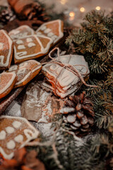 christmas cookies and christmas decorations