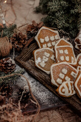 christmas cookies and christmas decorations