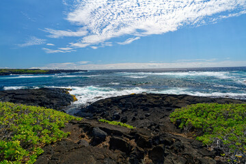 rocky beach and sea