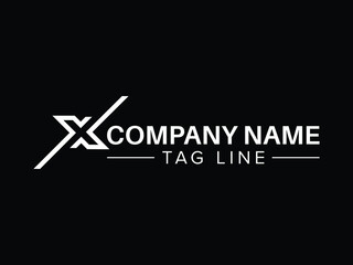 letter x font logo design isolated on white background for business visual identity
