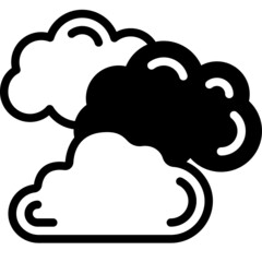 cloud solid line icon