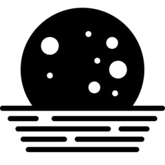 moonset solid line icon