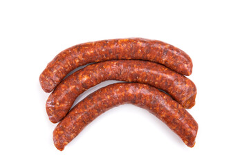 merguez on a white background