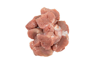 raw pork tenderloin isolated on white background 