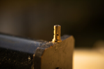 close-up of an old machine