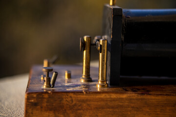 close-up of an old machine