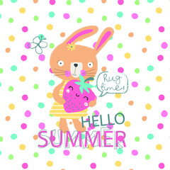 Cute T-shirt design for kids, vector illustration. Print designs for baby girls. Can be used for fashion print design, kids wear, girls clothes, poster, nursery wall decor, background.