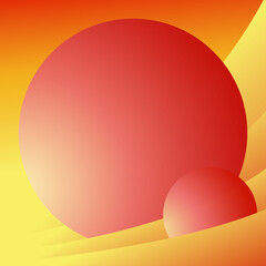 Volumetric background with rolling balls. Suitable for use in web design, social media posts, banners. 3 D. Vector illustration.