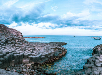 Ghenh Da Dia. The Sea Cliff of Stone Plates is a seashore area of uniformly interlocking basalt...