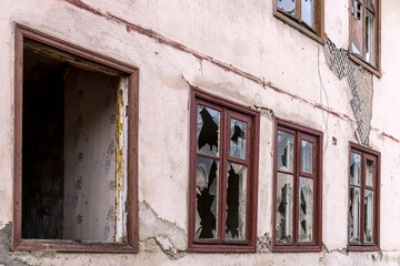Abandoned residential building