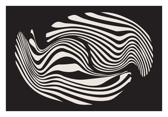 Minimal 20s geometric design poster, vector template with primitive shapes