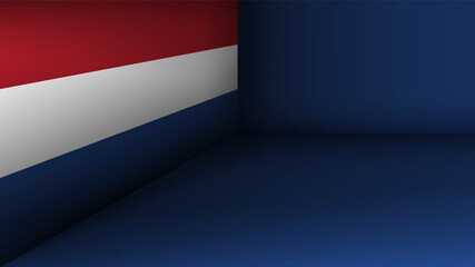EPS10 Vector Patriotic background with Netherlands flag colors. An element of impact for the use you want to make of it.