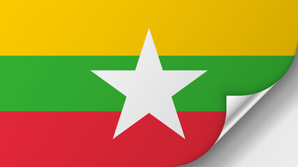 EPS10 Vector Patriotic background with Myanmar flag colors. An element of impact for the use you want to make of it.