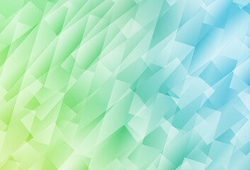 Obraz premium Light Blue, Green vector template with rhombus.