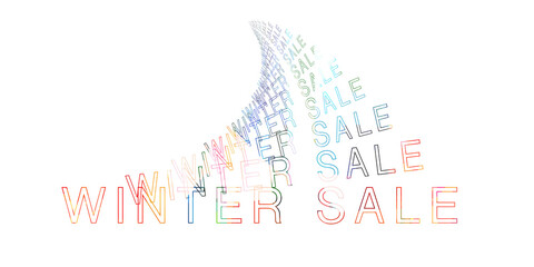 Fototapeta na wymiar Winter sale banner vector illustration. Sale poster, promotions and ads. Shopping and e-commerce, sale tags and coupons