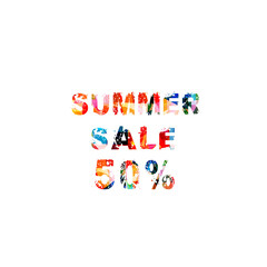 Summer sale banner vector illustration. Sale poster, promotions and ads. Shopping and e-commerce, sale tags and coupons