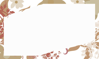 cream floral background with white rips