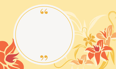cream floral background with circles and quotes inside