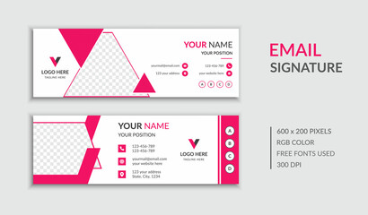 Simple and Clean  Email Signature Template Design