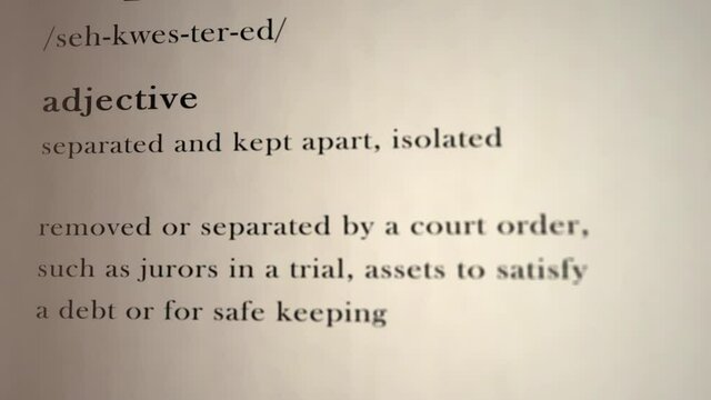 Sequestered Definition
