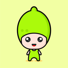 colorful fruit cute character icon