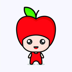 colorful fruit cute character icon