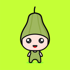 colorful fruit cute character icon