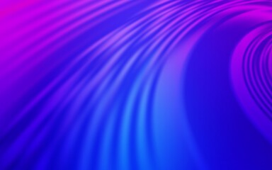 Light Pink, Blue vector background with curved lines.