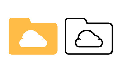 Cloud folder icon. Illustration vector