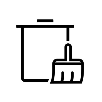 Trash can icon. Delete sign, clear clean. Illustration vector