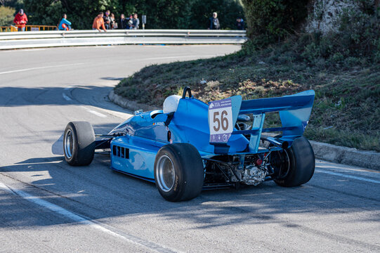 BARCELONA, SPAIN - Dec 13, 2021: Rally Hill Climb Formula Renault