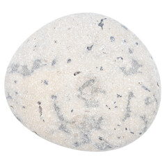 Top view of single gray pebble