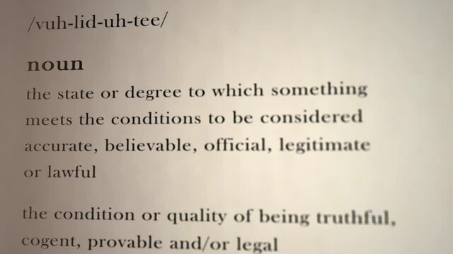 Validity Definition