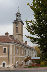 Fototapeta na wymiar Town Hall House at Market Square in Berezhany, Ternopil region, Ukraine
