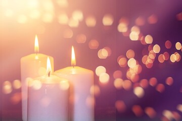 Advent - burning Candles With Mystery Lights