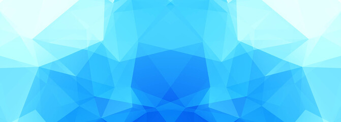Modern blue polygon banner background