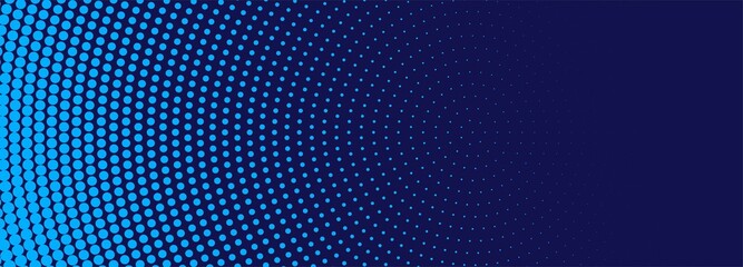 .Modern blue halftone banner background