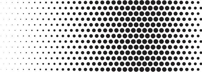 Abstract black halftone banner background