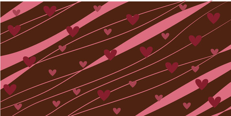 Heart pattern illustration. decorative heart pattern for Valentine's day, Mother's day, Brith day, wedding day banner, frame wallpaper and design. Vector illustration.