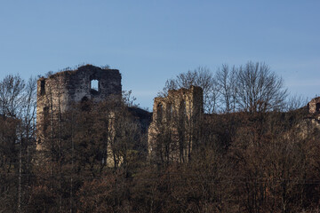Ruins of the Buchach Castle in Buchach, Ukraine