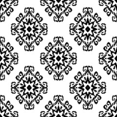 seamless floral pattern, Ikat pattern Ethnic textile tribal American American Aztec fabric geometric motif mandalas native boho bohemian carpet india Asia illustrated 