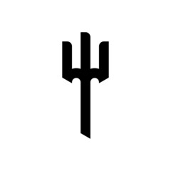 Trident logo identity. Abstract Initial w trident logo identity - obrazy, fototapety, plakaty