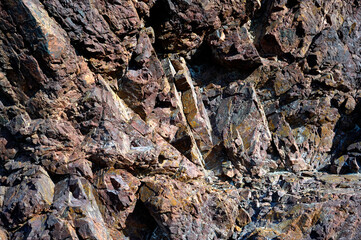 Beautiful texture of rock, rock, granite, red