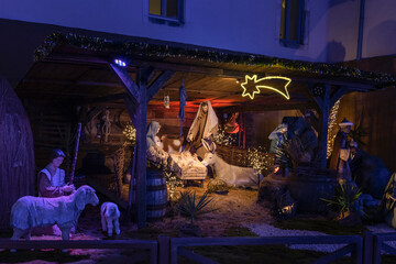 The Nativity of Jesus Christ. Christmas decorations in Zadar, Croatia