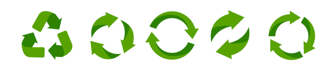 Recycle icon. Recycle vector symbols. Vector illustration